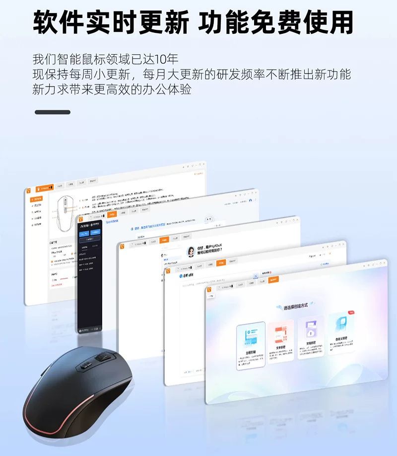 Ai人工智能语音说话声控打字鼠标翻译无线蓝牙适用于华为苹果电脑 25