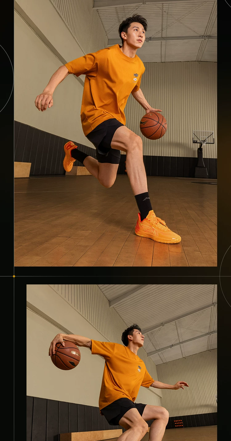 李宁利刃6V2 | 篮球鞋男款青少年专业实战缓震回弹耐磨防滑运动鞋 55