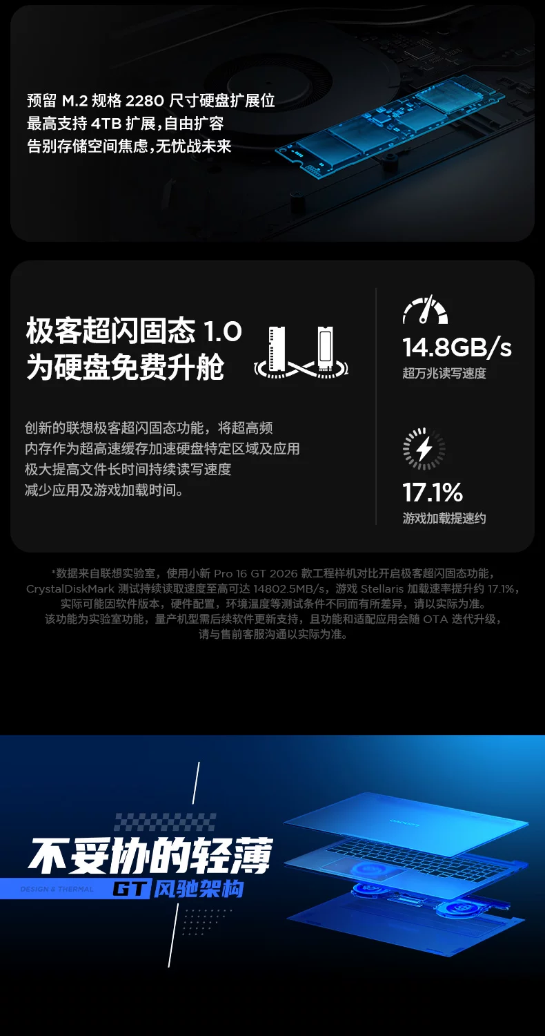 【国补15%+教育优惠】联想小新Pro14/Pro16GT 2026 酷睿Ultra X9可选 联想小新AIPC笔记本电脑可选小新14 360 119
