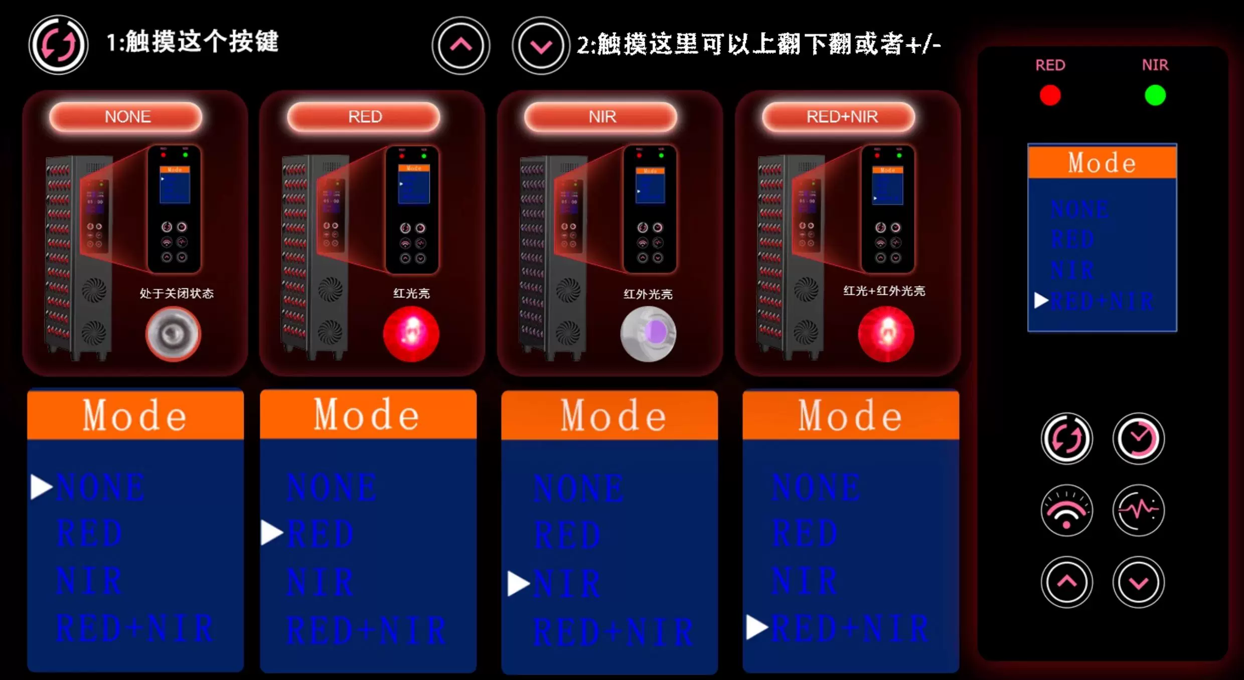 新款家用美容灯近红外线LED理疗灯定时调光脉冲660nm-850nm光疗灯 20