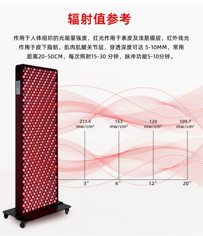 新款家用美容灯近红外线LED理疗灯定时调光脉冲660nm-850nm光疗灯 30