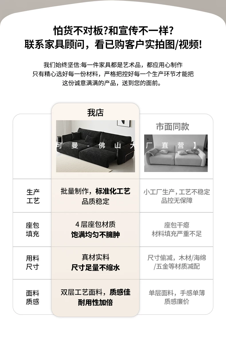 包豪斯电动功能布艺沙发床雪尼尔绒大小户型复古风可伸缩折叠沙发 5