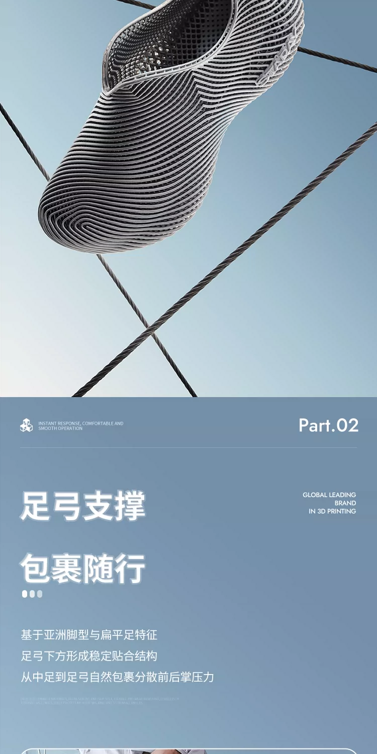 星世线元界Flow沙滩户外徒步老爹鞋休闲慢跑鞋线条通勤3d打印鞋4d 4