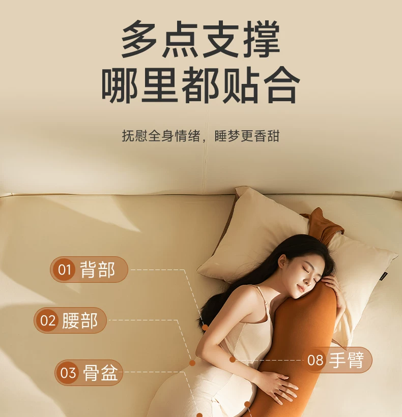 pima棉孕妇枕护腰侧睡枕托腹长条枕孕期侧卧抱枕颗粒状抱抱糖PLUS 18