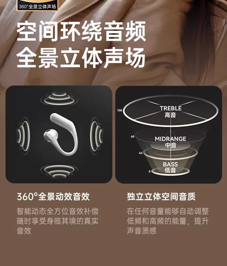苹果专用不入耳蓝牙耳机适用16pro无线15max耳夹式14无线跑步运动 23
