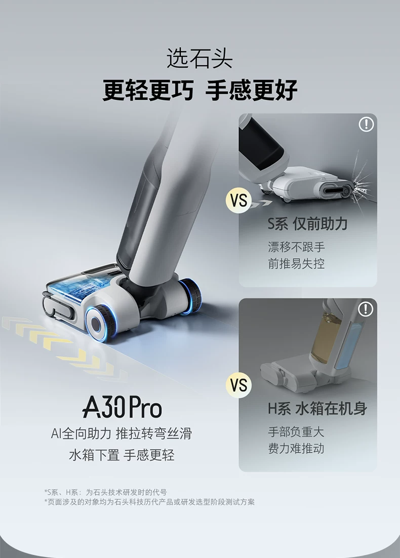 石头智能洗地机A30Pro2.0/Steam2.0/Ultra家用吸拖地一体0缠躺平 32