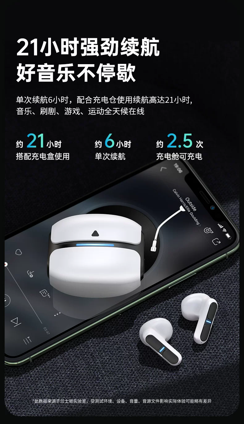 2026新款无线蓝牙耳机半入耳式电竞无延迟高音质降噪无线耳机 11