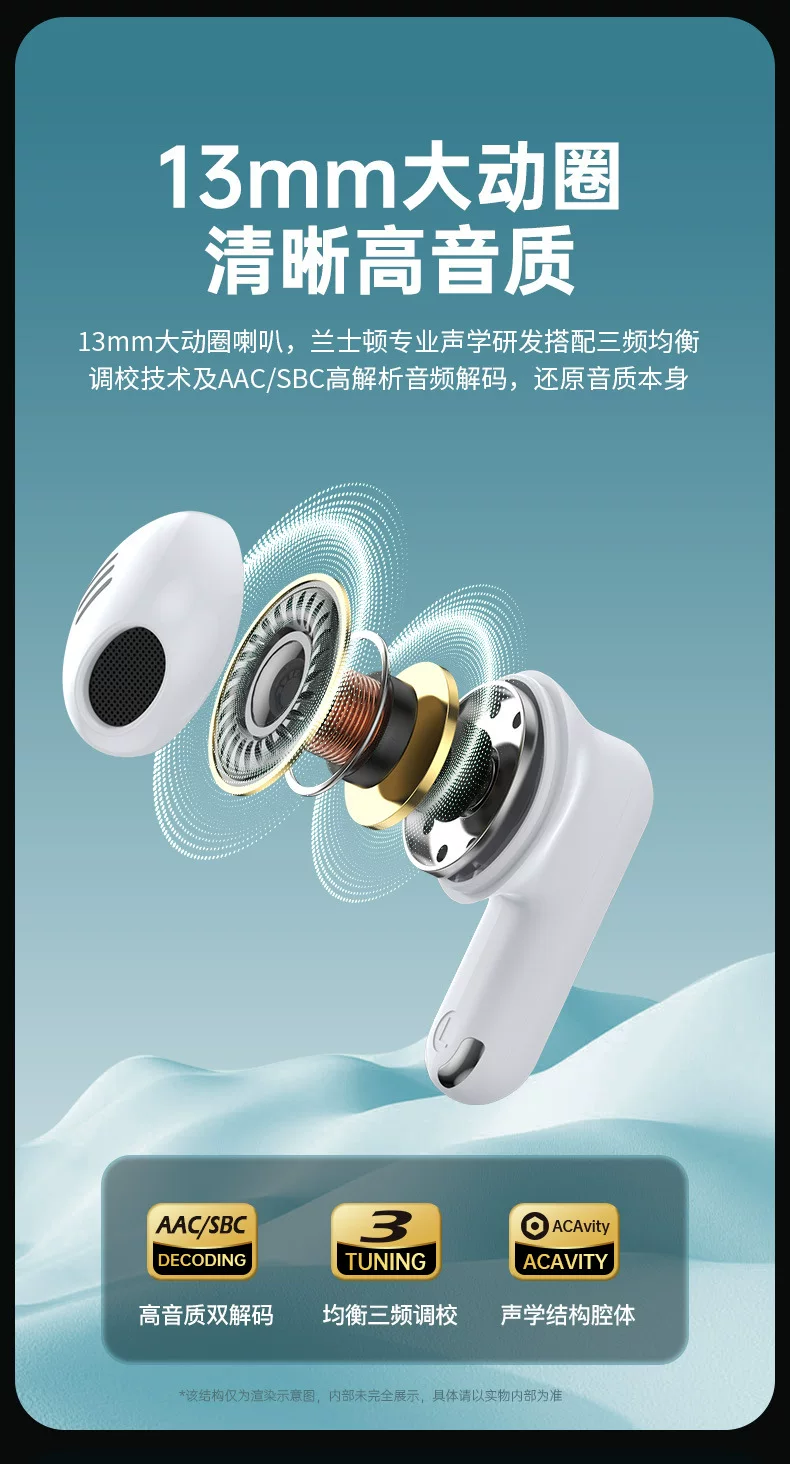 2026新款无线蓝牙耳机半入耳式电竞无延迟高音质降噪无线耳机 5