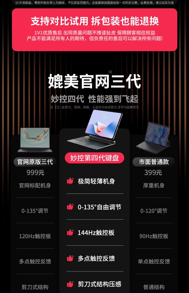 AirJ官方适用华为matepadpro12.2平板键盘磁吸悬浮matepadair12专用妙控11.5S电脑智能一体13蓝牙保护套鼠标E 7