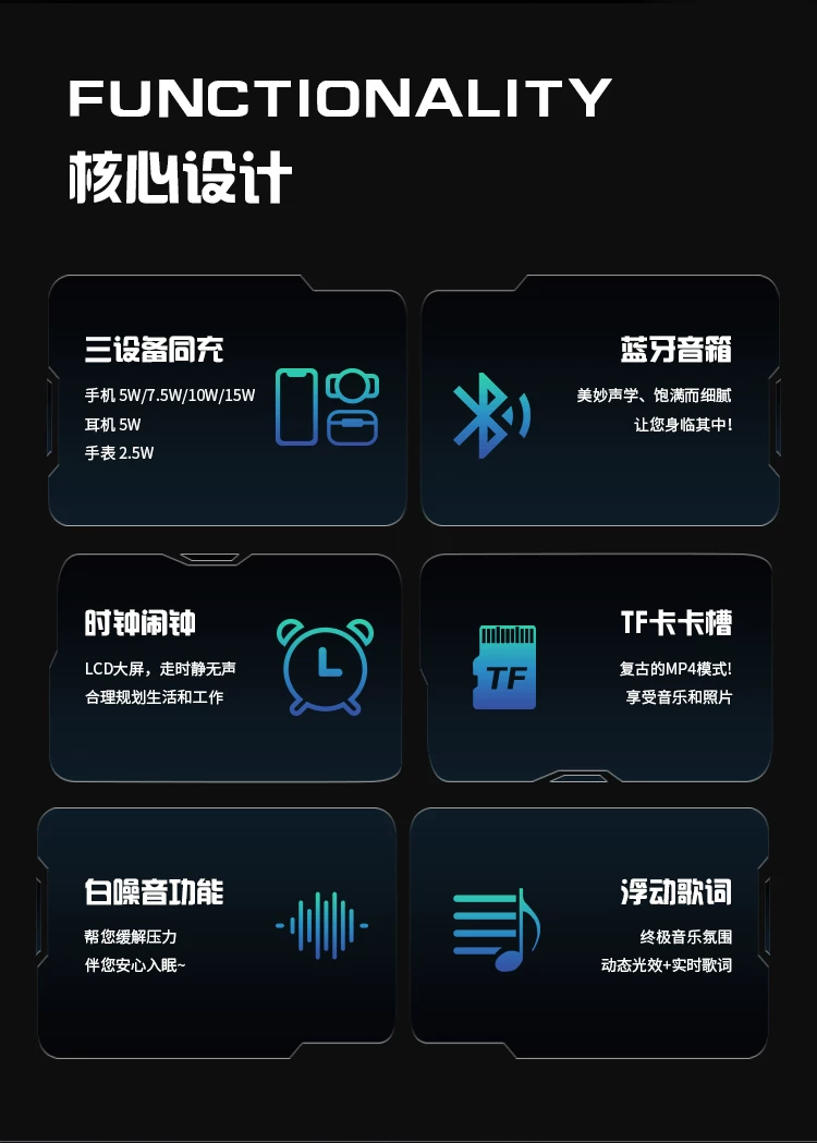 妙酷蓝牙音响无线充电器六合一音箱磁吸桌面手机支架耳机手表充电底座适用于iphone17苹果Magsafe三合一快充 4