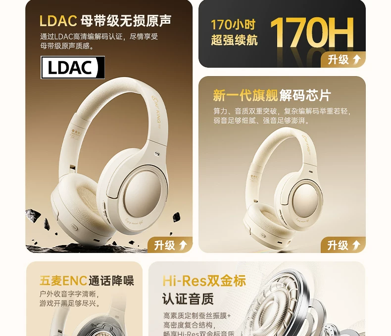 iKF King Pro3.0主动降噪ANC头戴式耳机无线蓝牙隔音电竞游戏专用 17