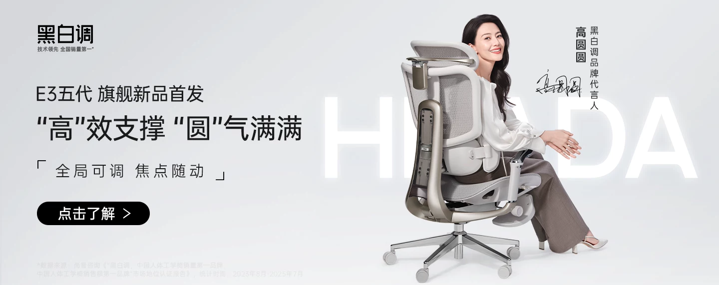 黑白调P2Pro二代人体工学椅电竞椅电脑椅家用久坐办公椅学习椅 4