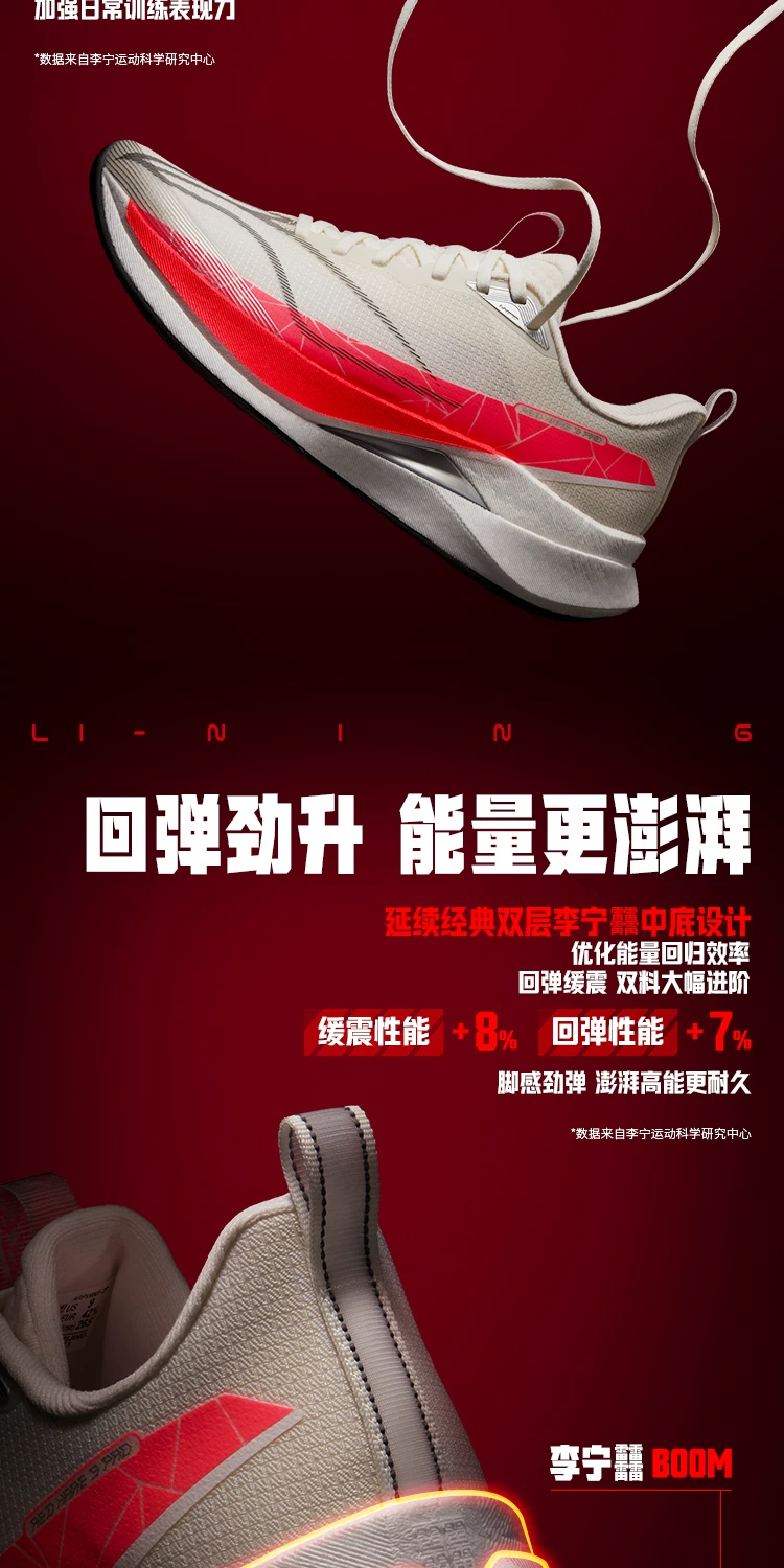 李宁赤兔9PRO | 跑步鞋男官方新款减震轻便无板竞速训练运动鞋子 4