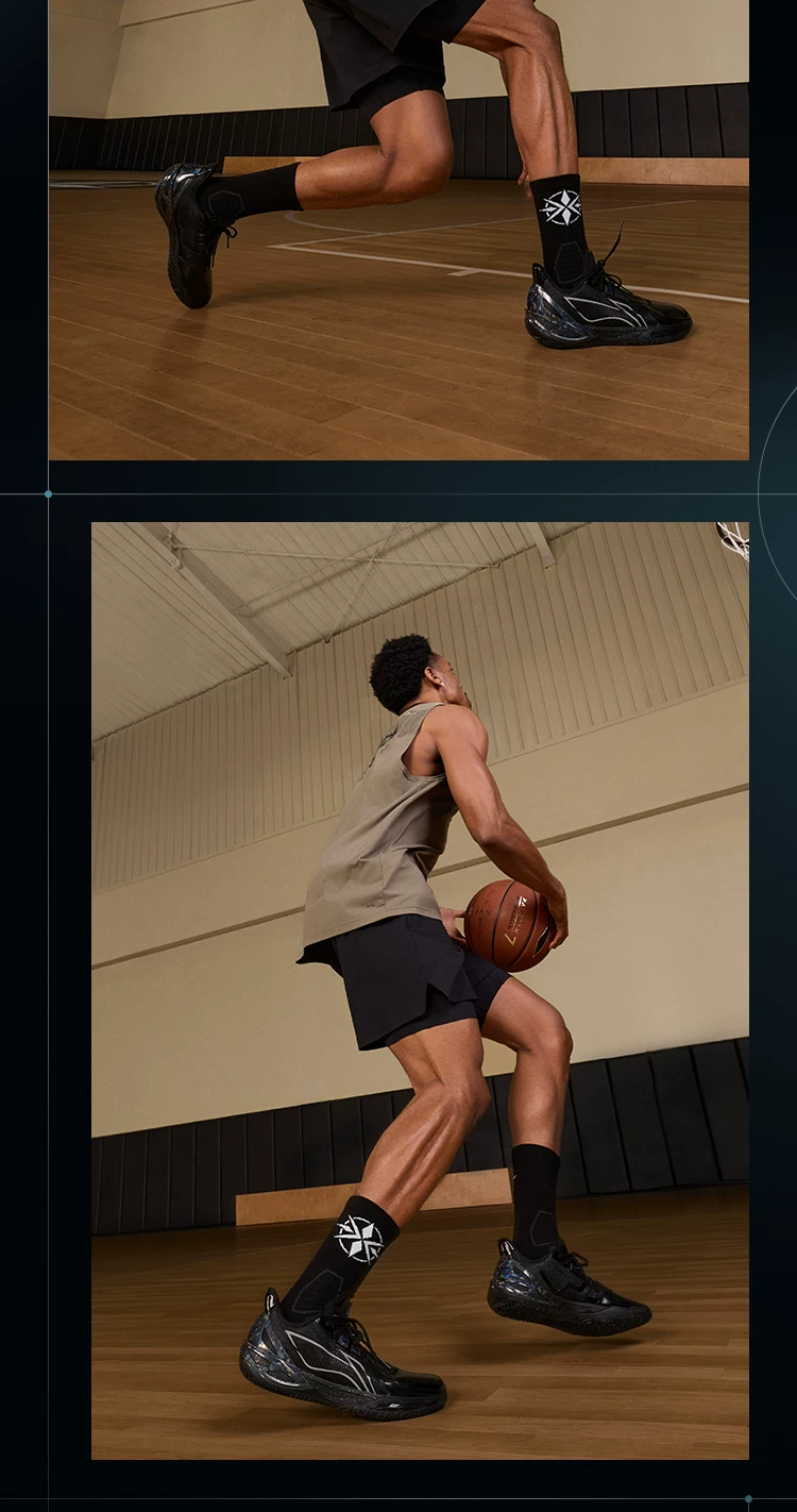 李宁利刃6V2 | 篮球鞋男款青少年专业实战缓震回弹耐磨防滑运动鞋 10