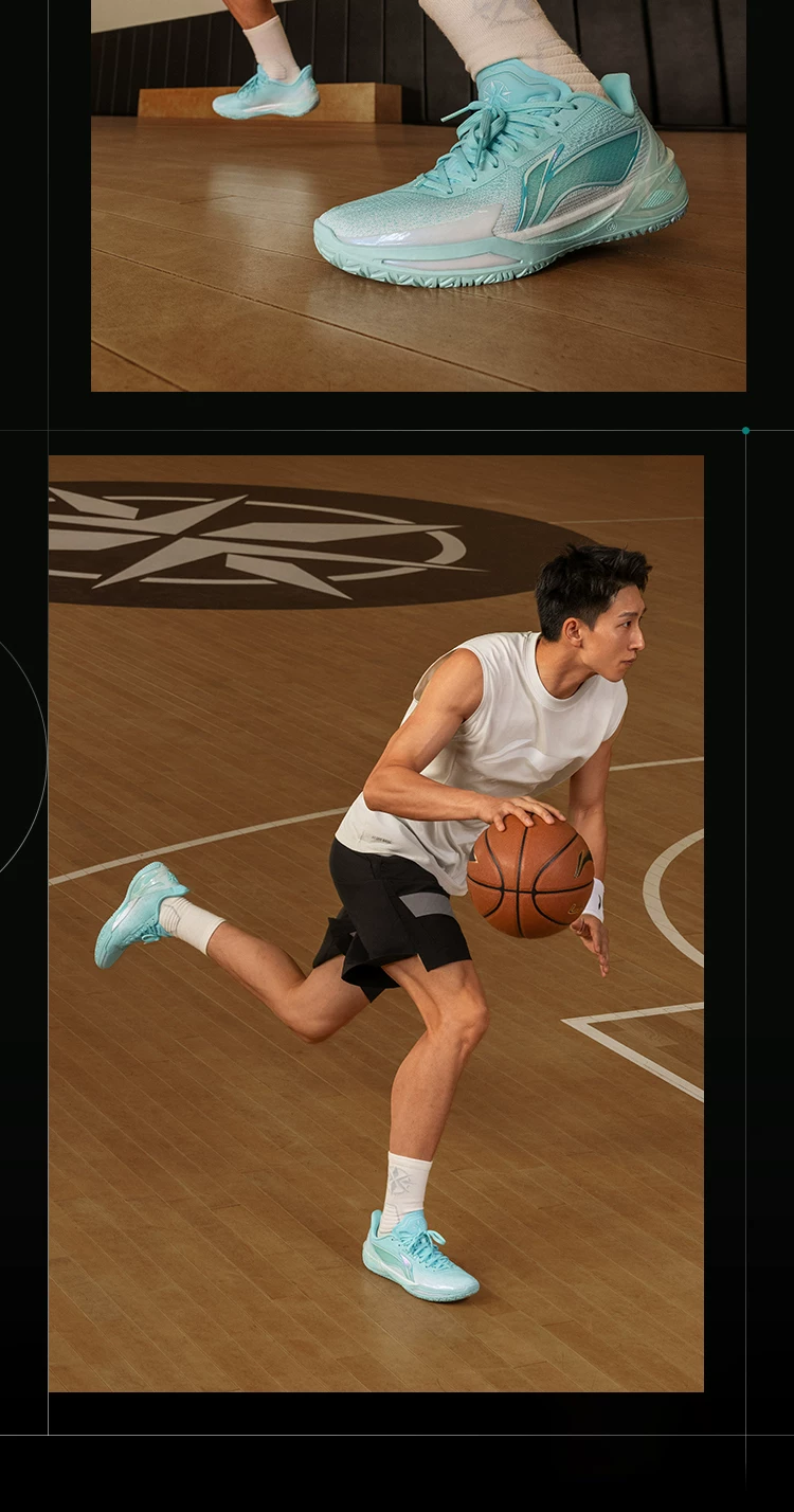 李宁利刃6V2 | 篮球鞋男款青少年专业实战缓震回弹耐磨防滑运动鞋 53