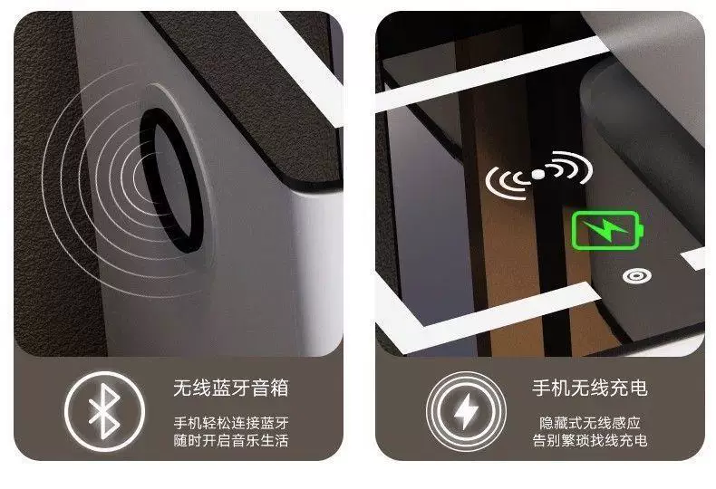 笔记本支架 智能梳妆台无线充电轻奢北欧卧室化妆台现代简约多功 5