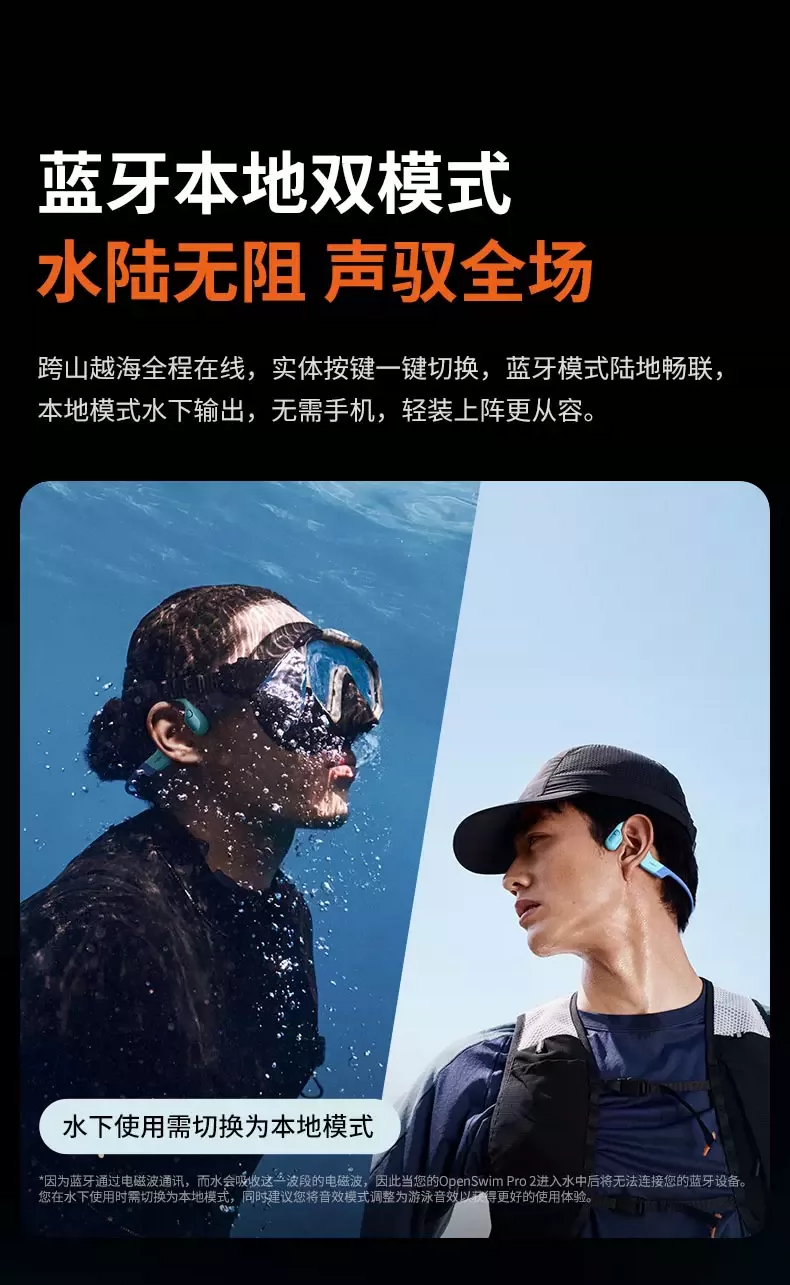 韶音S720(SHOKZ)OpenSwim Pro2游泳骨传导蓝牙耳机无线运动开放式 5