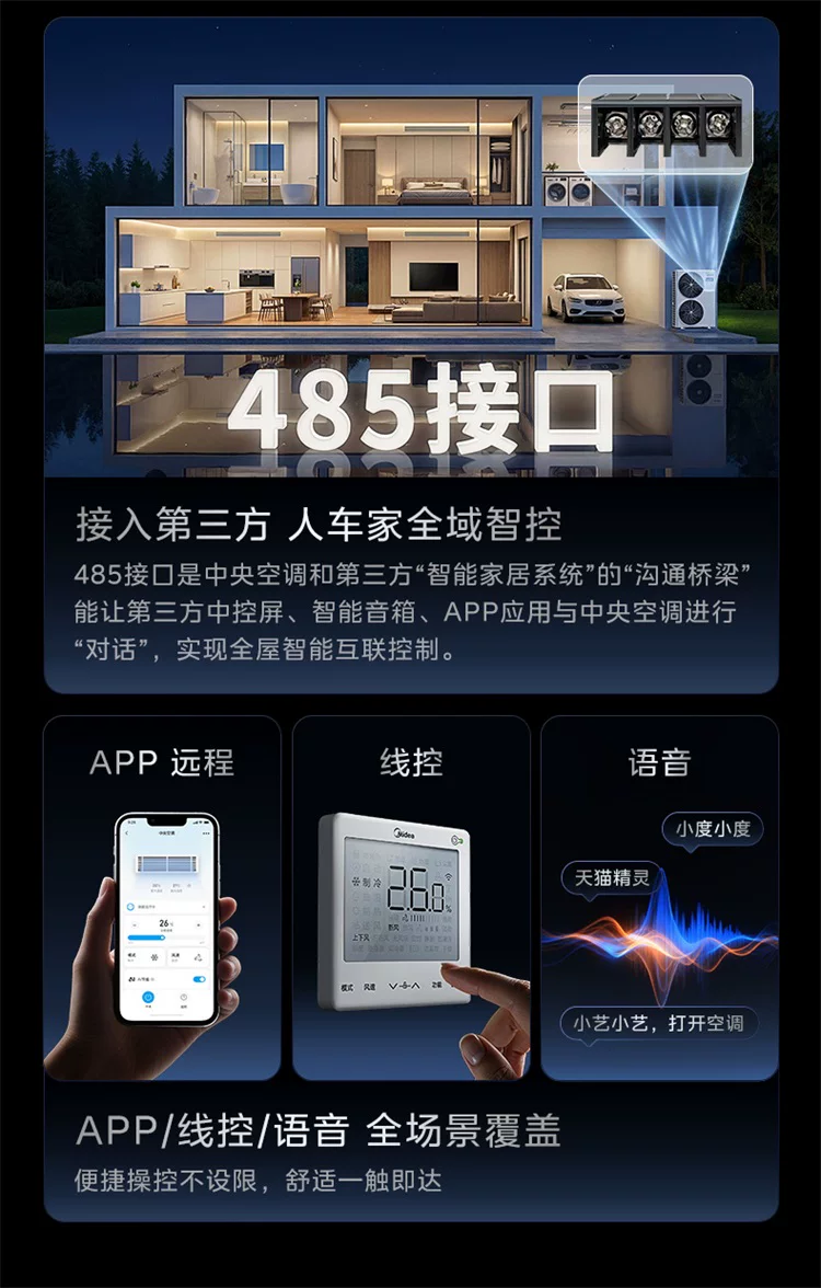 美的中央空调新品酷省电Pro一拖三家用多联机省电一级能效官方 38