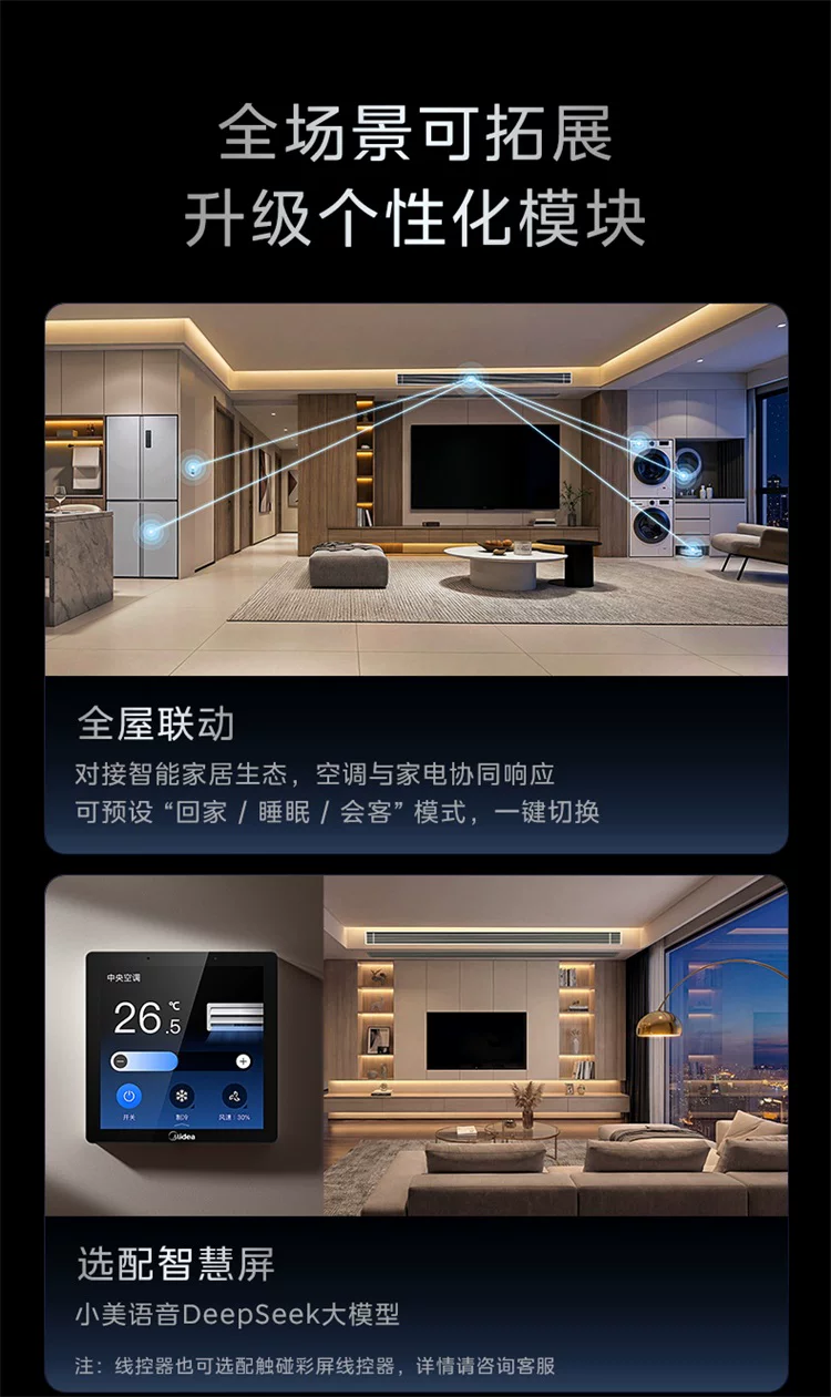 美的中央空调新品酷省电Pro一拖三家用多联机省电一级能效官方 37