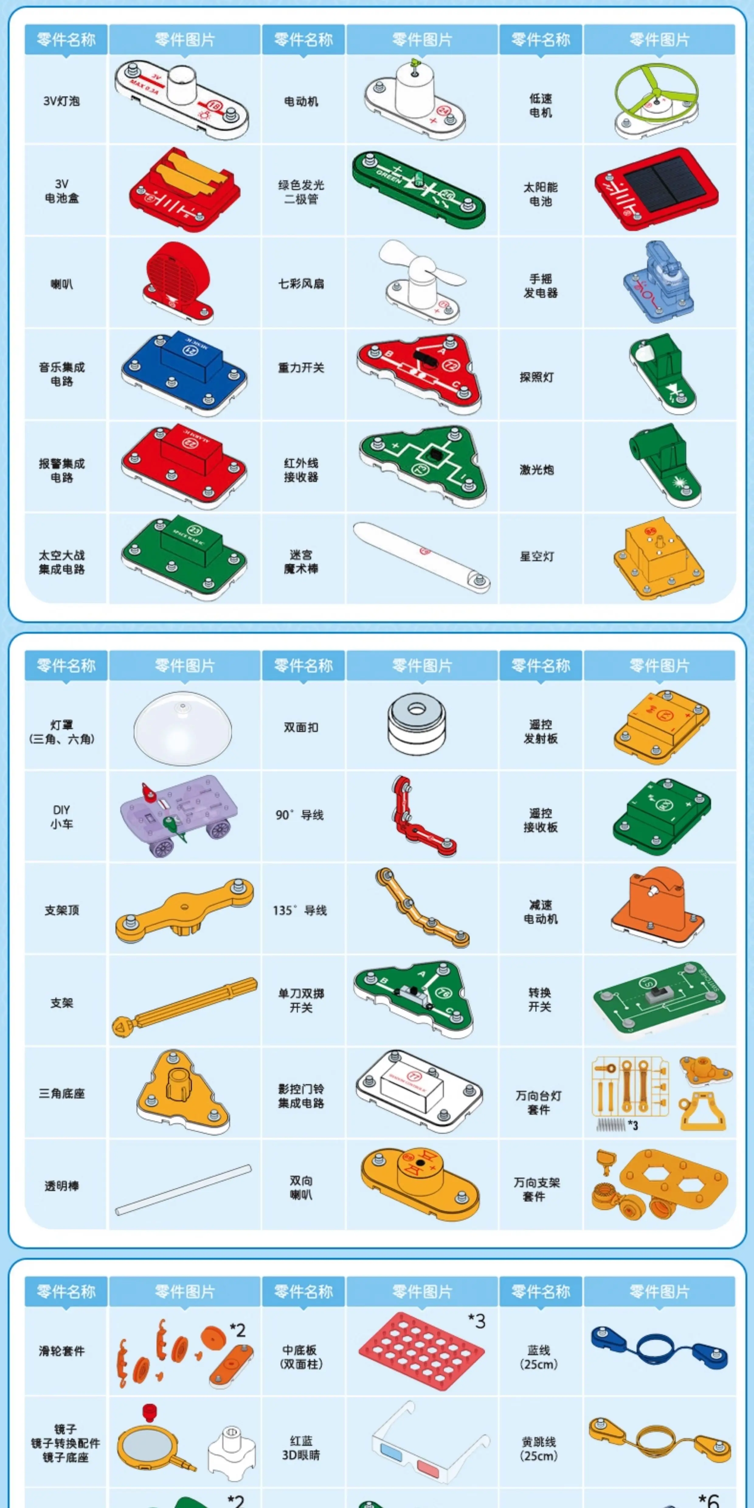 电子积木儿童电路玩具科学物理拼装益智实验线路套装男孩生日礼物 7
