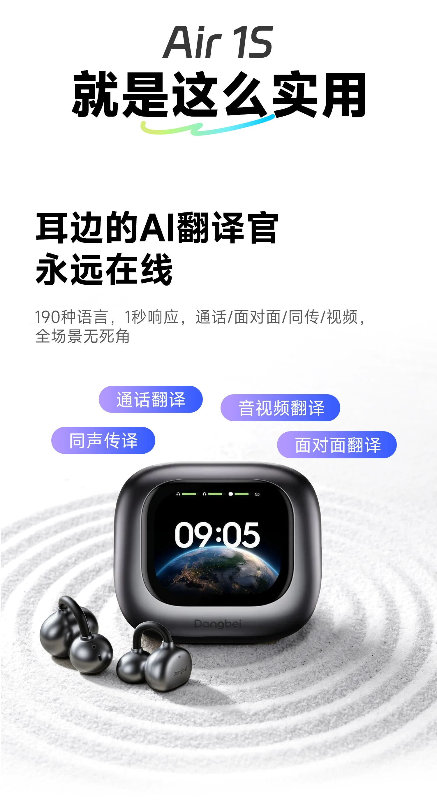【新品升级】当贝Dangbei Air 1S开放式耳夹无线蓝牙耳机 13