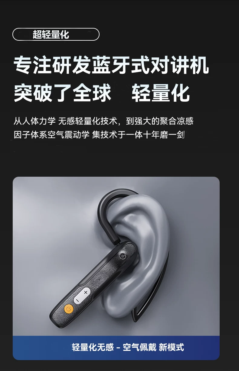 2026新款迷你耳挂式对讲机餐饮饭店酒店专用无线耳麦一体机对讲器 8