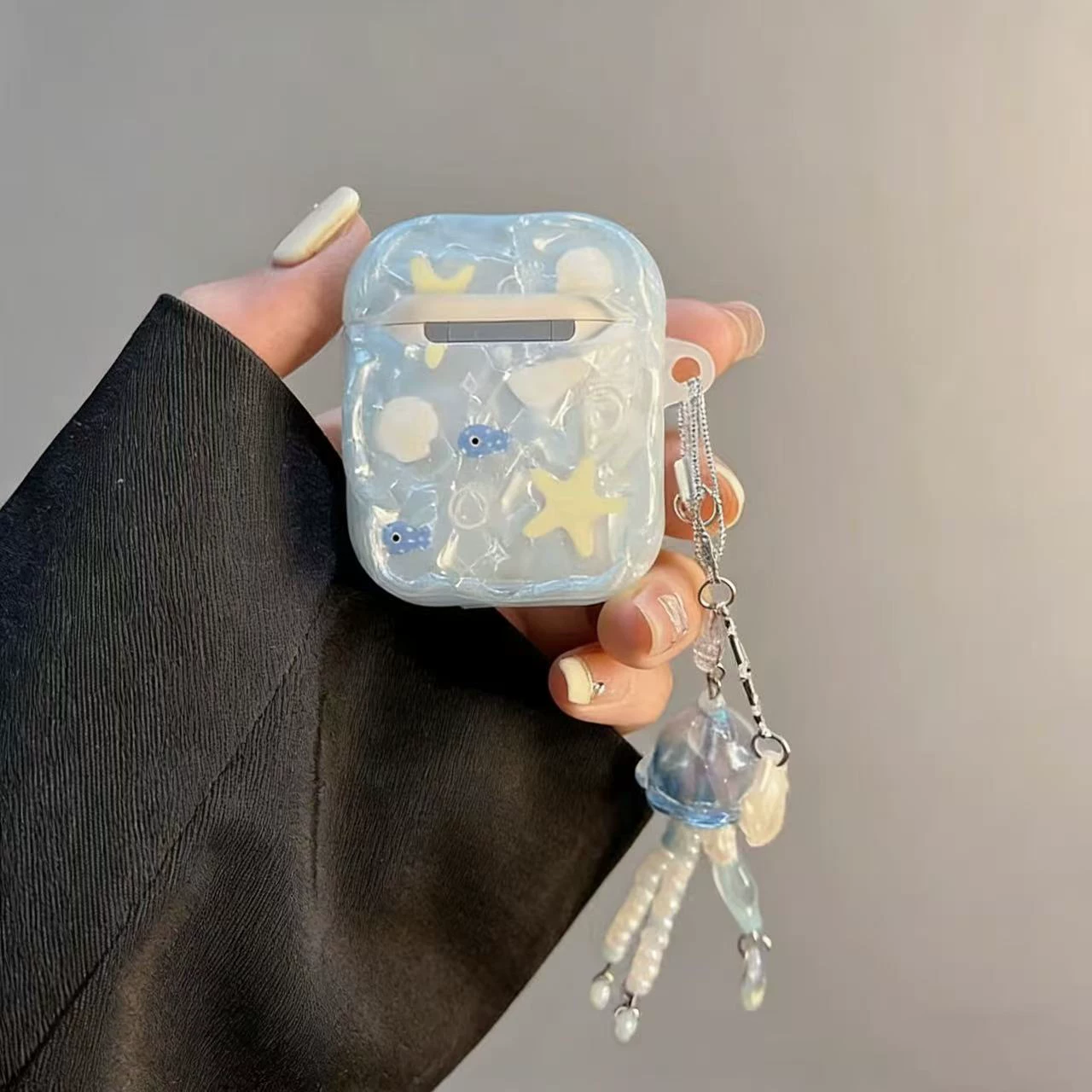 日本Eumeya夏日贝壳星星小鱼适用airpodspro3保护套苹果3代4代无线蓝牙耳机壳可爱airpods4挂绳简约保护壳 10