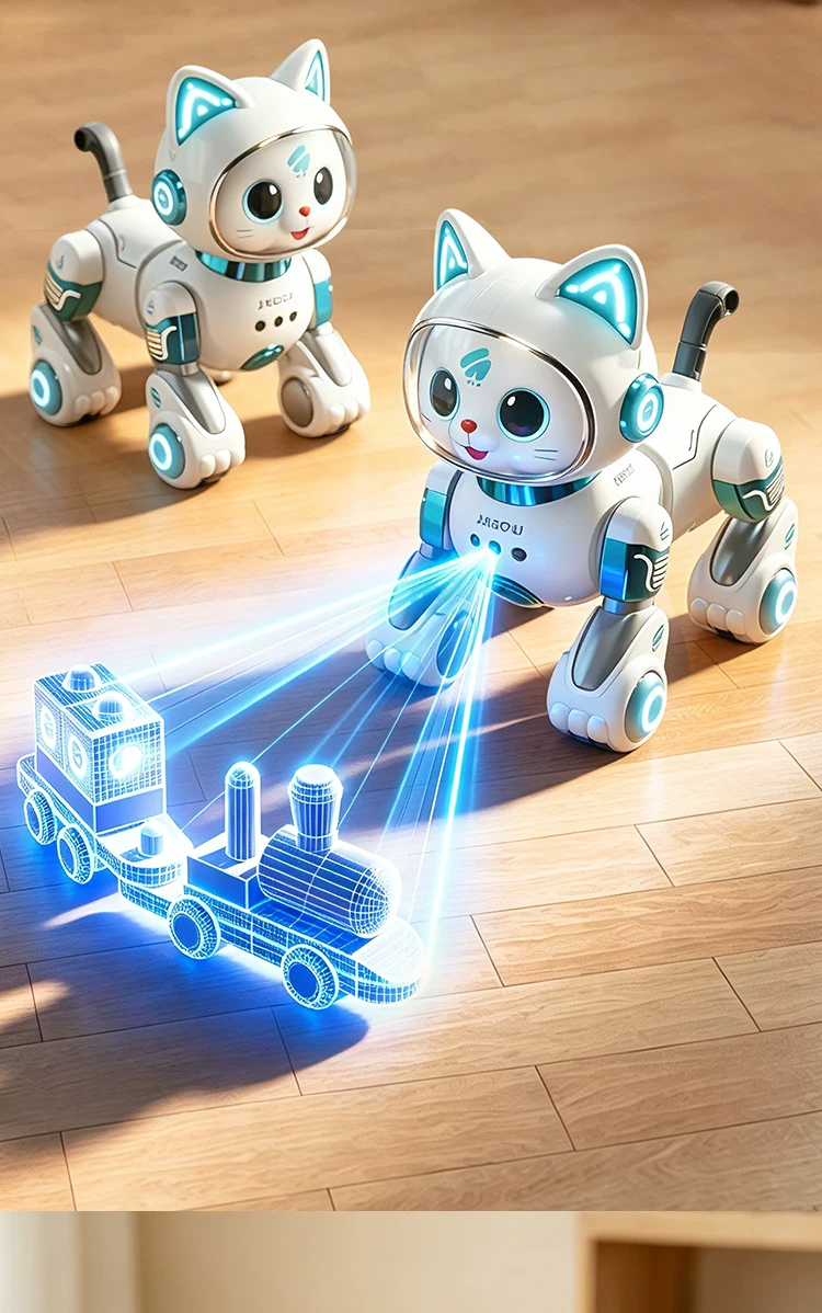 ai人工智能机器猫2026新款儿童玩具女孩男遥控走路会叫可对话电动 13