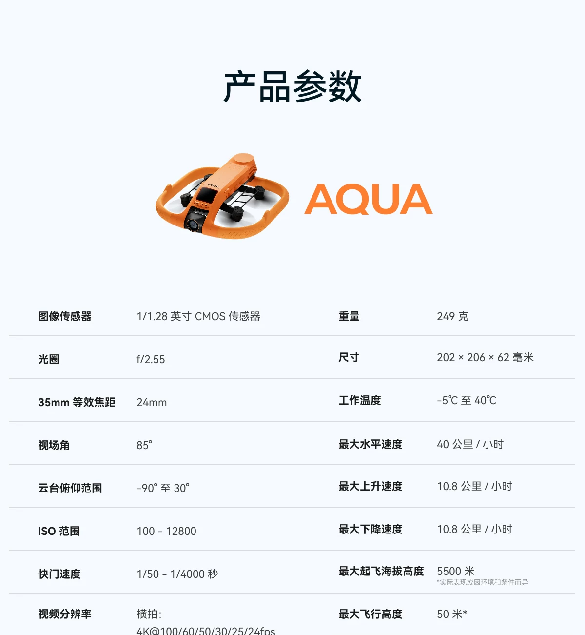 【新品】哈浮AQUA水上运动飞行相机专业4K高清防抖无人机AI智能跟拍避障户外摄像遥控航拍hoverair aqua 39