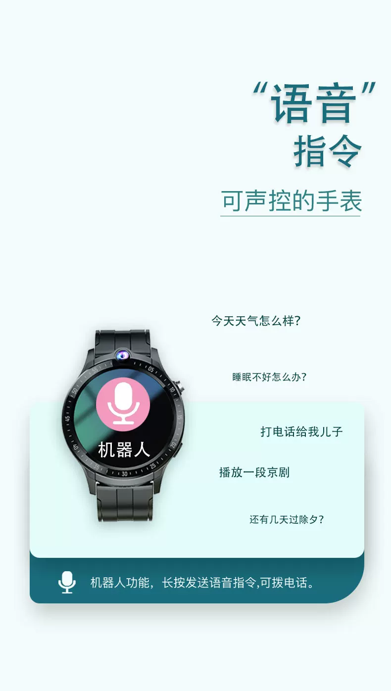 易安心新店 5G老人安全手表 摔倒自动求救 一键主动求救 GPS定位全网通 电话视频 体温心率血氧检测 白泽系列 21