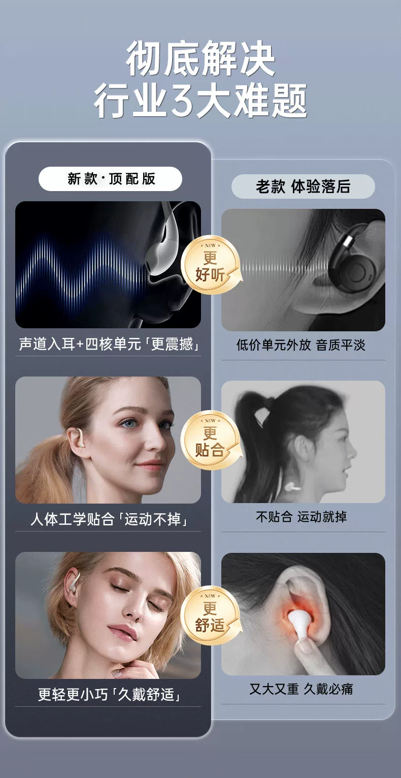 苹果专用不入耳蓝牙耳机适用16pro无线15max耳夹式14无线跑步运动 6