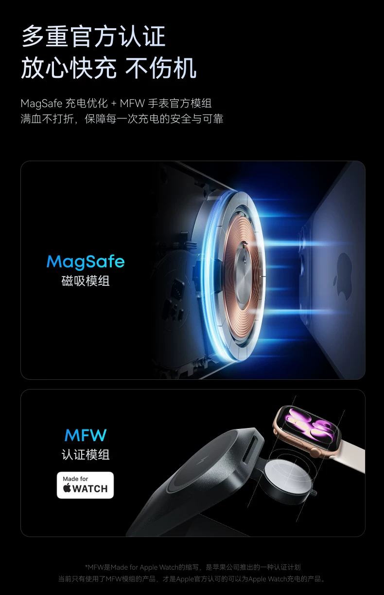 【旗舰新品】Anker Prime安克25W无线充三折叠风冷磁吸充电器快充苹果17 Apple Watch充电器三合一无线充底座 5