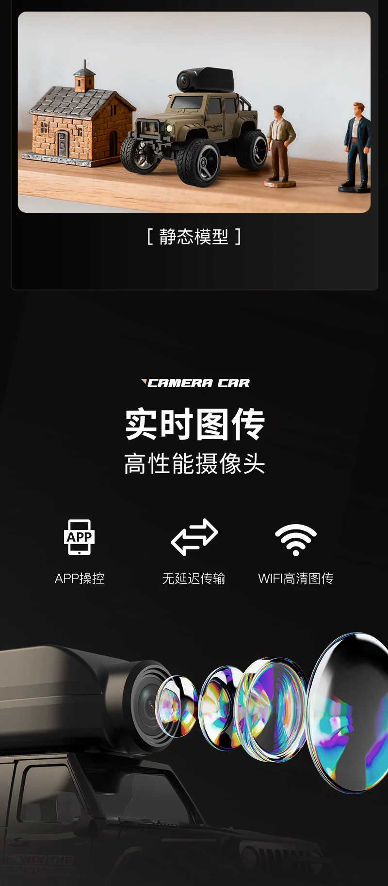 四驱迷你合金越野大脚怪rc遥控小汽车无线带拍照头儿童玩具黑科技 6