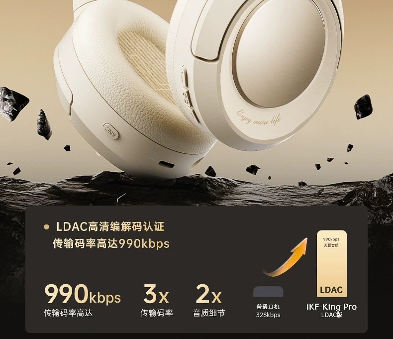 iKF King Pro3.0主动降噪ANC头戴式耳机无线蓝牙隔音电竞游戏专用 32