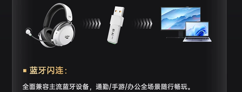 iKF影刺Pro电竞耳机头戴式游戏电脑fps专用蓝牙无线带麦三角洲男 87