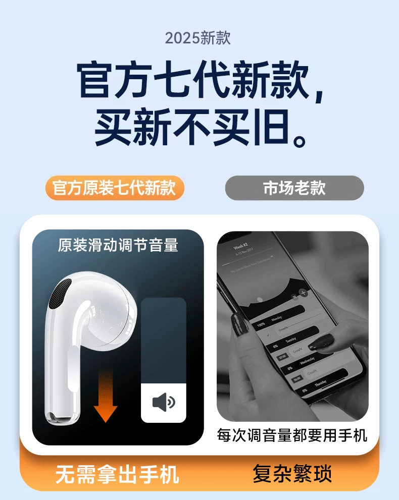 华强北蓝牙耳机2025新款无线蓝牙耳机重低音七代降噪跨境蓝牙耳机 10