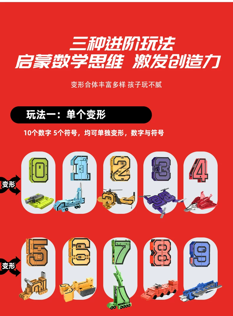 爱动变变荣耀官方旗舰店十五合一儿童正版合体机器人数字变形玩具 7