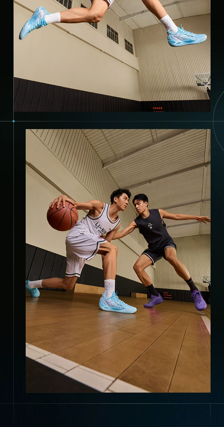 李宁利刃6V2 | 篮球鞋男款青少年专业实战缓震回弹耐磨防滑运动鞋 50