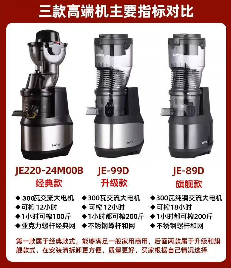 狮威特je220原汁机蔬果汁机榨汁机大口径家用渣汁分离商用果汁店 1