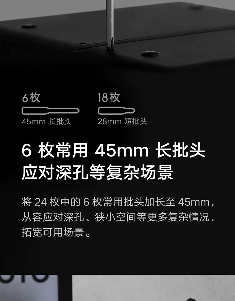小米米家电动精修螺丝刀套装家用迷你十字梅花全自动无线工具起子 11