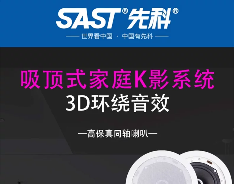 先科吸顶式5.1家庭影院音响套装电视蓝牙家用客厅吊顶嵌入音箱 2