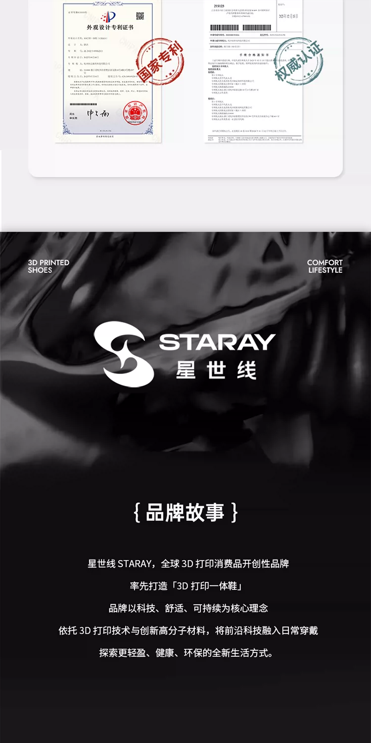 星世线元界Flow沙滩户外徒步老爹鞋休闲慢跑鞋线条通勤3d打印鞋4d 14