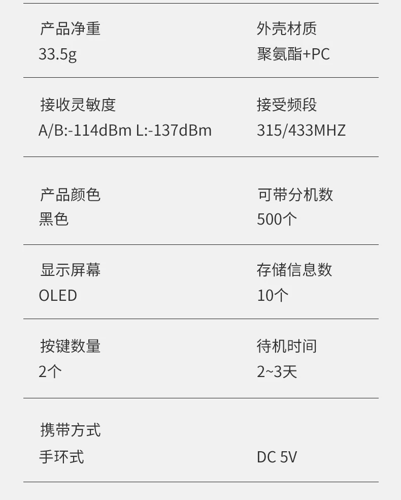 无线手表呼叫器休闲娱中心震动手环防水手表紧急呼叫铃茶楼棋牌室酒吧包厢房间一键遥控紧急呼叫服务铃 22