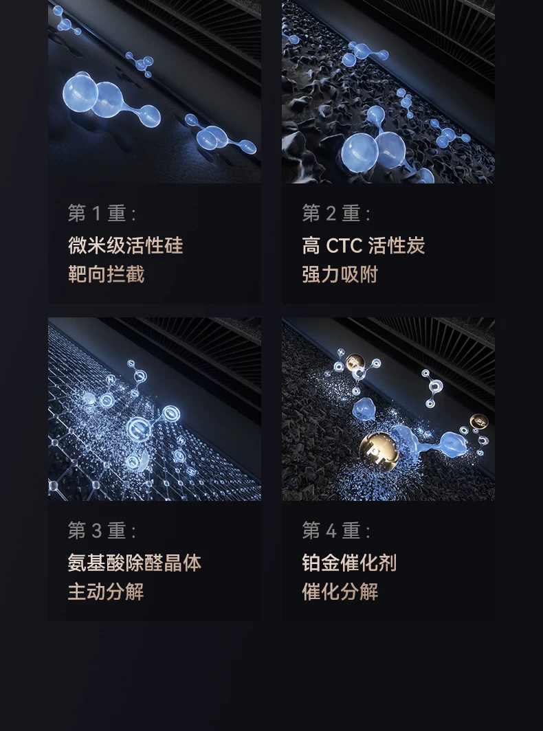 鸿蒙智选 720空气净化器家用除甲醛烟味3i3Pro3S支持华为智慧生活 12