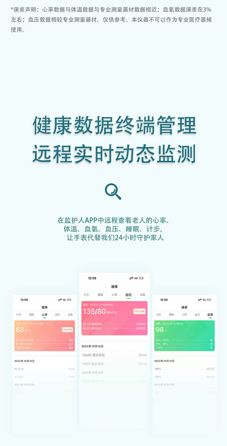 易安心新店 5G老人安全手表 摔倒自动求救 一键主动求救 GPS定位全网通 电话视频 体温心率血氧检测 白泽系列 10