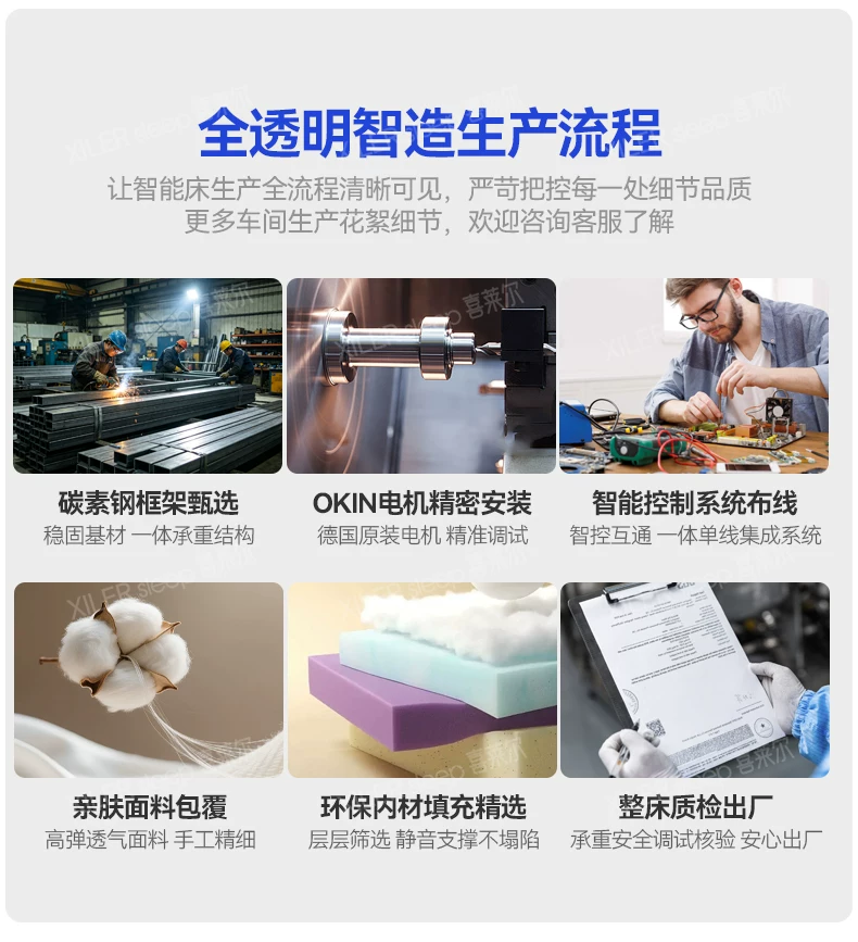 无床头智能床多功能电动悬浮床老人助力可升降小户型黑科技双人床 2
