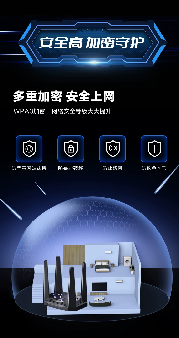 速胜者四天线wifi接收器免驱动千兆无线网卡台式电脑5G双频抗干扰笔记本外置usb热点发射器wifi6蓝牙二合一 37