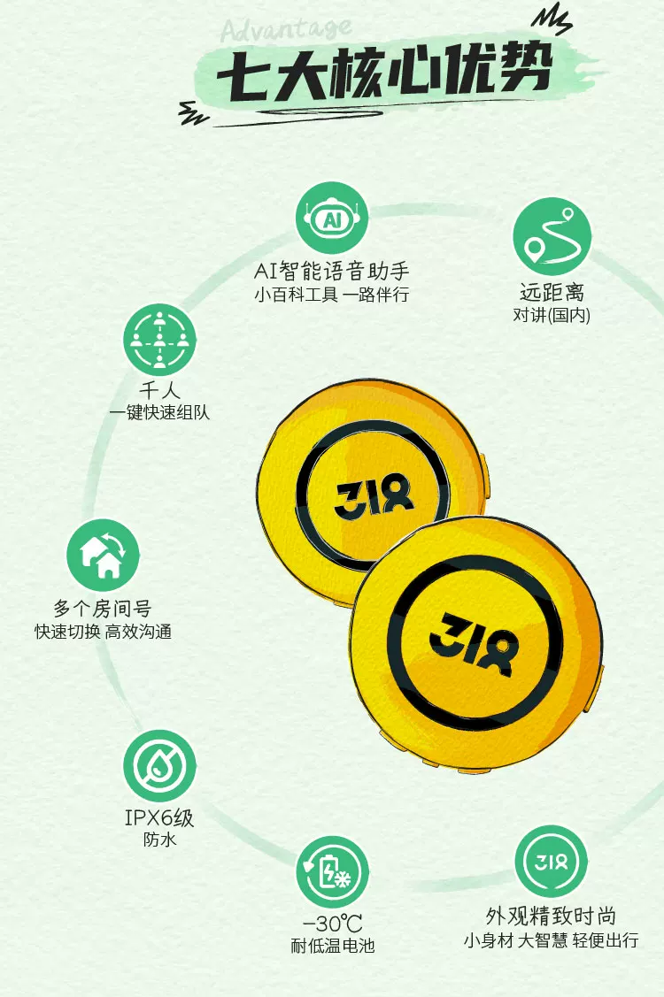 318儿童户外运动对讲机一对亲子AI机器人豆包智能5000公里滑雪 4