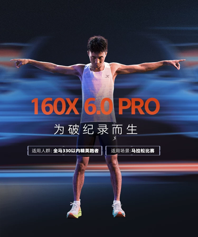 【冠军同款系列】特步160X6.0PRO竞速碳板跑步鞋子减震160X6.5PRO 4