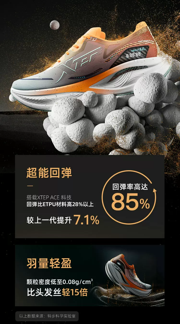 【冠军同款系列】特步160X3.0PRO竞速碳板跑步鞋男鞋子160X3.5PRO 8